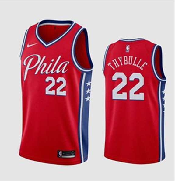 Men's Philadelphia 76ers #22 Matisse Thybulle Red Stitched Swingman Jersey